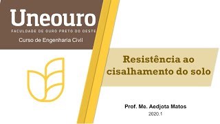 Resistência ao cisalhamento do solo [upl. by Gillespie906]