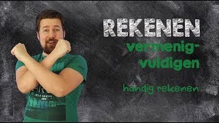 Rekenen  Handig rekenen vermenigvuldigen [upl. by Alica]