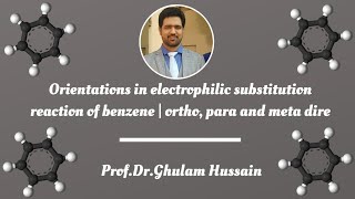 Orientations in electrophilic substitution reaction of benzene  ortho para and meta dire [upl. by Osrick]