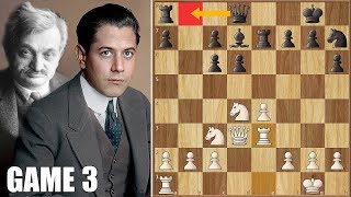 Mixing it Up  Capablanca vs Lasker  WCC Game 3 1921 [upl. by Hazelton]