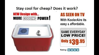 Kooleraire 1 best selling portable 12 volt AC in the world van review vs electric fan will it cool [upl. by Nalloh]