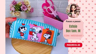 Estojo Box fácil  Sem viés  Costura criativa🩷 [upl. by Aneled764]