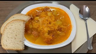 Sauerkraut soup  Domáca Kapustnica [upl. by Annawd]