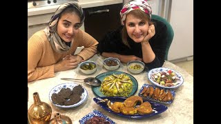 Sabzi polo ba mahi  سبزی پلو با ماهی با فاطمه گودرزی همراه سالاد یونانی و کلی غذای خوشمزه و خوشگل [upl. by Warden691]