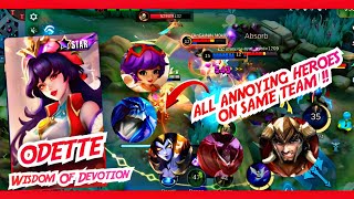 WISDOM OF DEVOTION ODETTE NEW PAINTED STARLIGHT SKIN  13 KILLS  MLBB [upl. by Eibot]