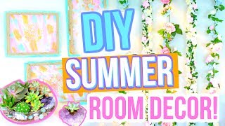 DIY Summer Room Decor  Easy DIY Room Ideas [upl. by Wilhide]