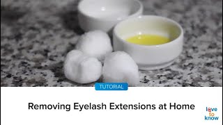 How To Remove Eyelash Extensions At Home [upl. by Cathee]