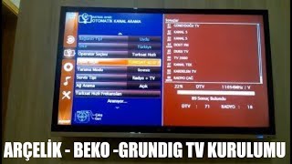 Arçelik Beko smart tv kanal arama kanal ekleme full kurulum [upl. by Potts920]