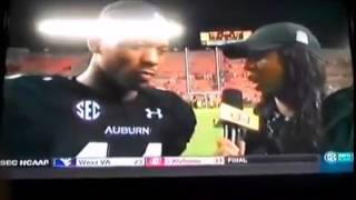 Nick Marshall Auburn University Football Players Incomprehensible Ebonics Interview [upl. by Ikir]