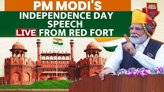 Independence Day 2024 LIVE  PM Modi Speech From Red Fort  Indias 78th Independence Day Live News [upl. by Inittirb]