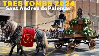 Cabalgata de los Tres Tombs de Sant Andreu de Palomar 2024 en Barcelona [upl. by Johiah974]