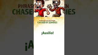 Pt 1  Spanish Phrases To Use When Chased By Zombies spanishlanguage learnspanish halloween [upl. by Brozak]