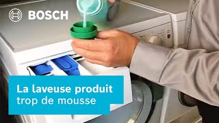 Conseils  Que faire si la laveuse produit trop de mousse  Bosch Home Canada [upl. by Essile]