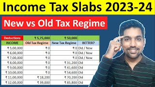 Income Tax Slabs 202324 with Calculations  New vs Old Tax Regime Hindi [upl. by Wilkey]