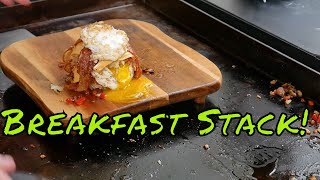 Ultimate Breakfast Stack  Blackstone Griddle Recipe [upl. by Ariaic456]