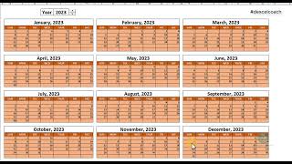 👉 Year 2024 Calendar [upl. by Drandell]