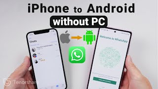 Transfer WhatsApp Data from iOS to Android without Computer via iCareFone WTSapp iOSAndroid [upl. by Cirre]