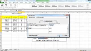 create a gantt chart with Excel in 3 minutes [upl. by Hermine]