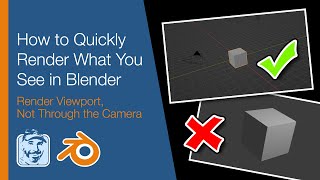 How to Quickly Render What You See in Blender [upl. by Atiuqer257]