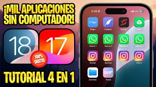 TUTORIAL 4 en 1 ✅ INSTALAR APLICACIONES IPA SIN COMPUTADOR CON ESIGN FEATHER SCARLET Y GBOX WSF [upl. by Othelia]