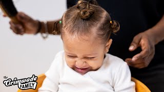 HOW TO STYLE A 1 YEAR OLDS HAIR WHO CAN BE TRICKY 👀 [upl. by Namialus509]