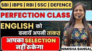 Perfection Class by Nimisha maam  आओ करें Selection की तैयारी  13TH SEPT  Nimisha Bansal sbi [upl. by Frederiksen]