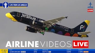 🔴LIVE LAX PLANE SPOTTING Watch Arrivals and Departures [upl. by Ellerehc280]