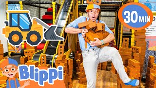 Blippi Visits Dig It Indoor Playground Construction Vehicles for Toddlers [upl. by Akilegna407]