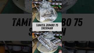 Tamiya Jumbo 75 Sherman  Winter Camouflage amp Snow scalemodel tamiya plasticmodel [upl. by Philan755]