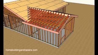 How To Attach Home Addition Roof Framing To Existing Sloping Roof [upl. by Huppert]