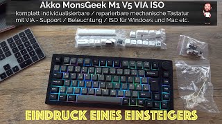 Akko MonsGeek M1 V5  individualisierbare mechanische Tastatur mit VIA  Support  Beleuchtung  ISO [upl. by Capon174]