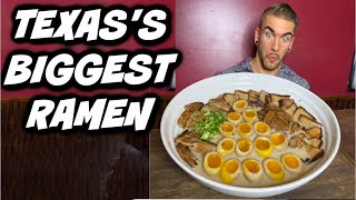 UNDEFEATED RAMEN CHALLENGE IN HOUSTON TEXAS  Ramen Noodle Challenge  Man Vs Food [upl. by Pillsbury128]