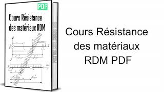 Cours Résistance des matériaux RDM PDF [upl. by Fabiano]