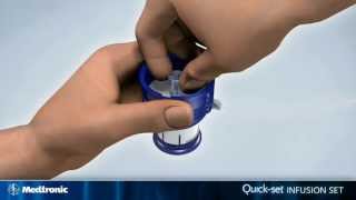 How to insert the Medtronic MiniMed Quickset infusion set  diabetes therapy [upl. by Alilak721]