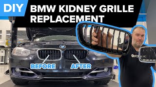 BMW Kidney Grille Removal amp Replacement DIY BMW F30 328i amp More [upl. by Ayna]