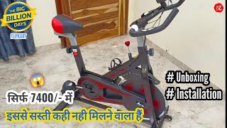 Lifelong cycle installation🔥Lifelong LLF45 fit pro spin exercise bike  Flipkart BBD sale shopping [upl. by Birk]