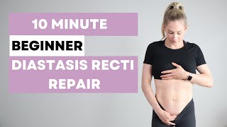 Diastasis Recti Repair Workout  BEGINNER  heal  strengthen your core postpartum [upl. by Atiekram]