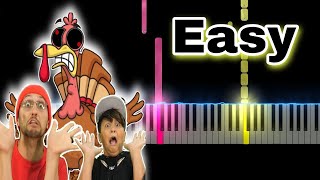 FGTeeV  IM A GURKEY TURKEY feat Mike Bendy Baldi Granny amp Neighbor Song Easy Piano Tutorial [upl. by Shela]