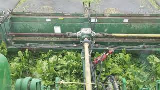 Artsway 1222 beet defoliator John Deere 7200R sugar harvest 2018 [upl. by Nivahb263]