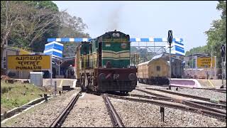 Kollam Chennai Egmore Covid special departing Punalur railway station [upl. by Ilan]