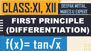 first principle of tanrootx I differentiation I class 11  12 [upl. by Regan]