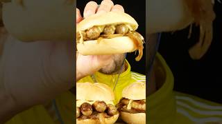 ASMR Eating A Sandwich with Sausages 🤤😋 mukbangers asmrshorts [upl. by Strephon347]