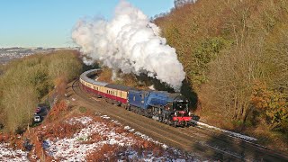 LNER A2 No60532 Blue Peter returns in the snow  20th November 2024 [upl. by Nnayram]