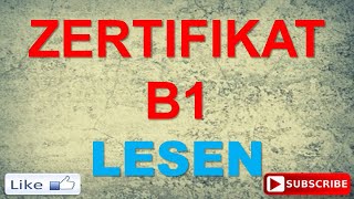 Goethe und Ösd  Zertifikat B1 NEU B1 prüfun  LESEN B1 – Modelltest 1 teil 5 mit Lösungen [upl. by Peednam]