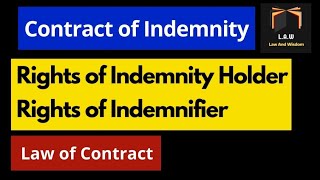 Contract of Indemnity  Rights of Indemnity Holder amp Indemnifier  Engr Advocate Ayaz Noor [upl. by Cirilla]