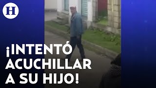 ¡Impactante hombre intenta acuchillar a su hijo tras declararse parte de la comunidad LGBT [upl. by Yttam]