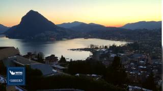 Sunset Lugano in winter [upl. by Ahswat]