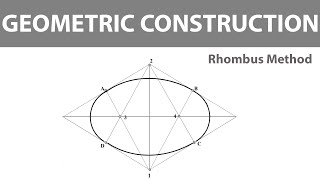 How to draw an Ellipse by the Rhombus Method  Technical Drawing [upl. by Edwina]