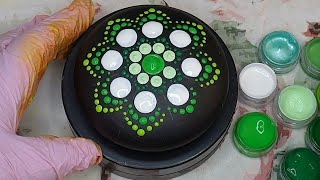 DIY How to Make a Mandala Stone  Painted Dotting Art  Satisfying Painting Rocks [upl. by Hagar478]