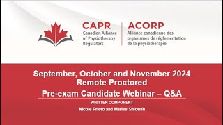 SeptOctNov 2024 Remote Proctored PreExam Candidate Webinar QampA Session [upl. by Pontus]